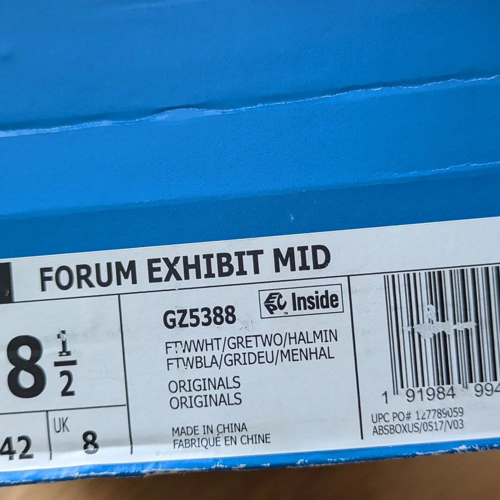 Adidas Forum Exhibit Mid Black and White Shoes - Picture 7 of 7